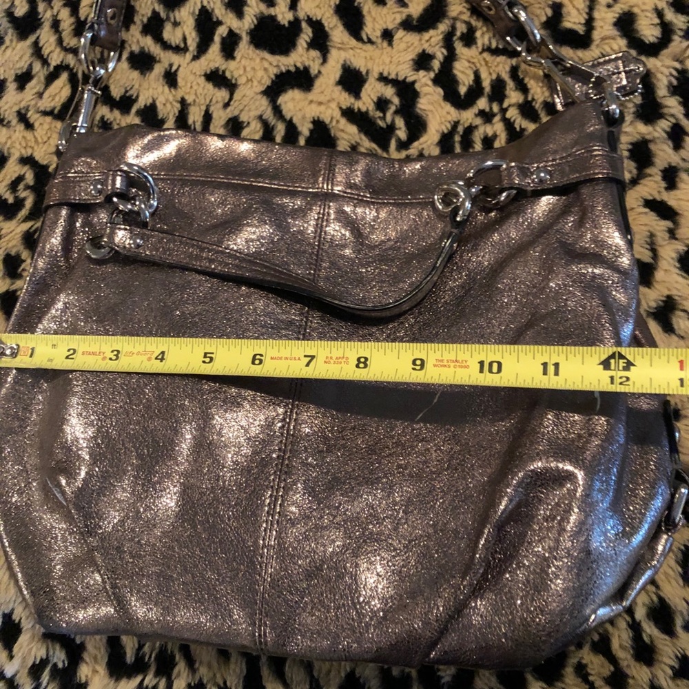 Metallic Gray Coach Handbag! - Picture 9 of 11